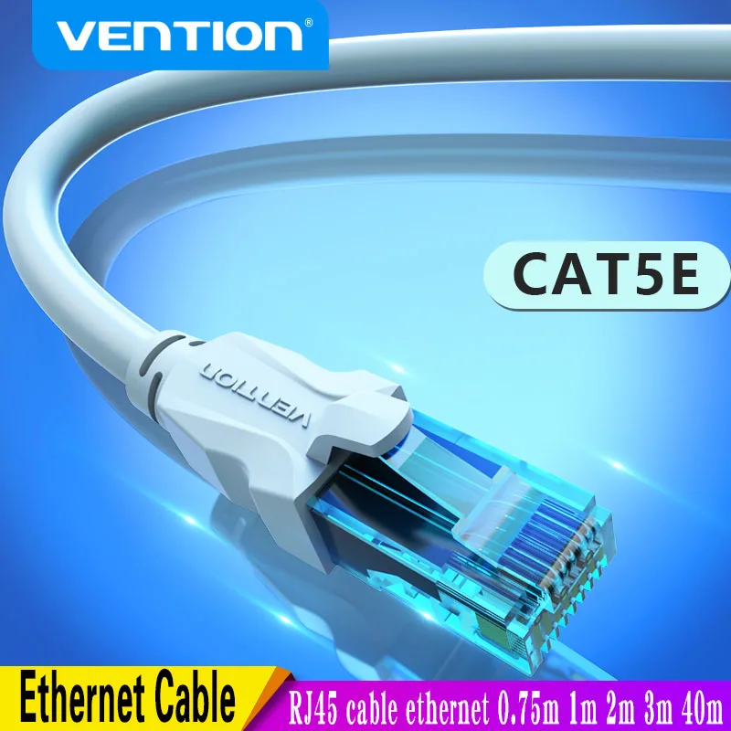 Vention Cat5e Ethernet-Kabel UTP Lan-Kabel Cat5 RJ45-Kabel Ethernet 0,75 m 1 m 20 m für PS2 PC Computer Router Cat6 Internetkabel Image
