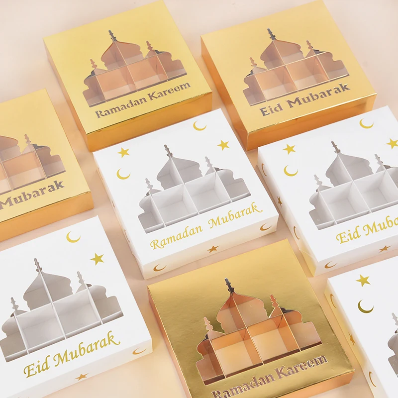 1/5 Stück Ramadan Mubarak Süßigkeiten-Kuchenbox Tasche Schokoladen-Geschenkverpackung EID Mubarak Dekorationen 2026 Islam Muslimische Partyzubehör Image