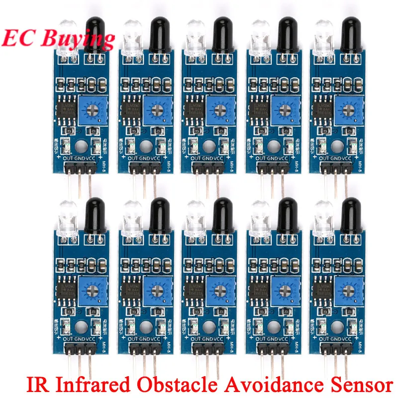 10 Stück/1 Stück MH-B IR-Infrarot-Hindernisvermeidungssensormodul für Arduino Smart Car Robot 3-Draht reflektierende photoelektrische Image