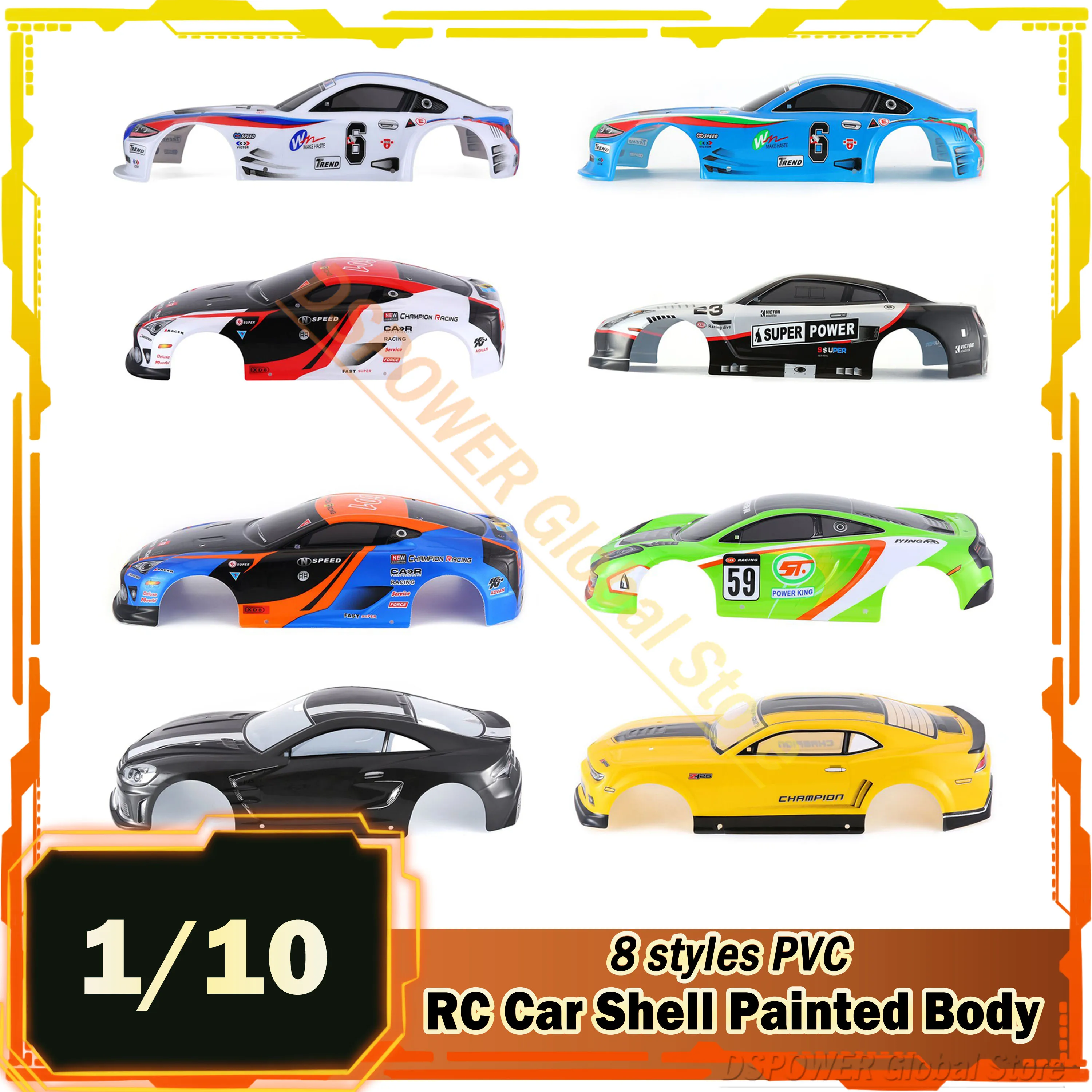 1/10 RC Auto Shell Gemalt Körper 190mm/195mm/200mm PVC Abdeckung für On Road Racing Modell Drift Spielzeug Touring Yokomo Hpi ZD TAMIYA