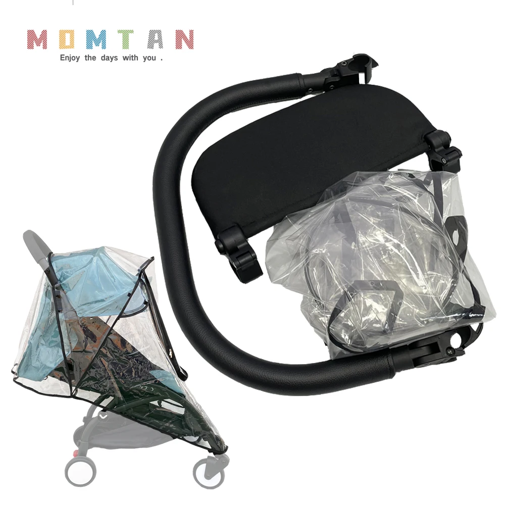 MomTan ® Kinderwagen-Zubehör, kompatibel mit Babyzen YOYO2 YOYO 3, Kinderwagen-Stoßstange, 15 cm Fußbrett und Regenschutz für YOYO Image