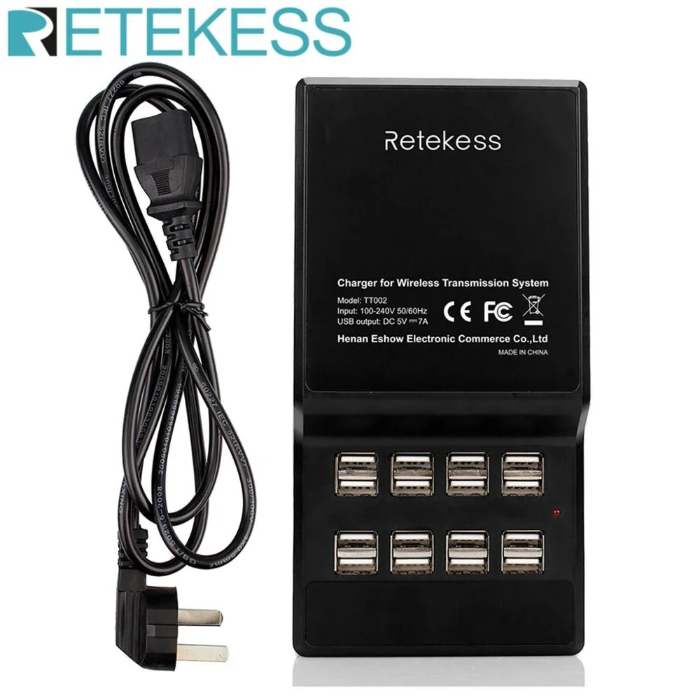 Retekess tt002 16-Port USB-Ladegerät Basis 35W DC 5V 7a USB-Ladestation eingebaute Ersatz sicherung für drahtloses Reiseleiter system Image
