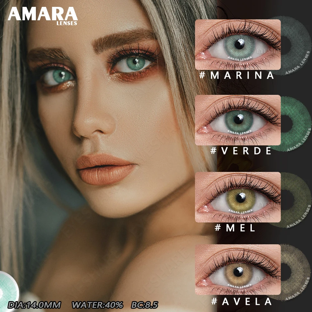 AMARA Natürliche Farbe Kontaktlinsen für Augen Brail Mädchen Weichen Kontaktlinsen Schüler Schönheit Kosmetische Farbige Objektiv Augen Make-Up Image