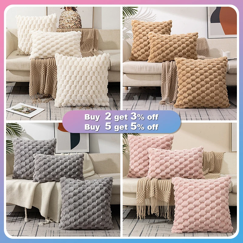 Kissen bezug gemütliche Plüsch Kissen bezug getuftet für Sofa Wohnzimmer Dekoration Kissen bezug nordische Wohnkultur Winter Kissen bezug Image