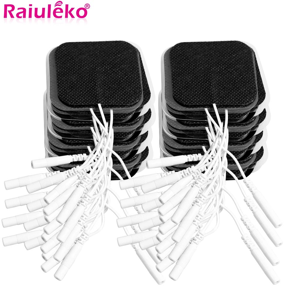 100Pcs 5x5cm Selbst Klebe Elektrode Pads EMS Zehn Massager Patch Nerven Muscle Stimulator Physiotherapie Therapie Körper massager Image