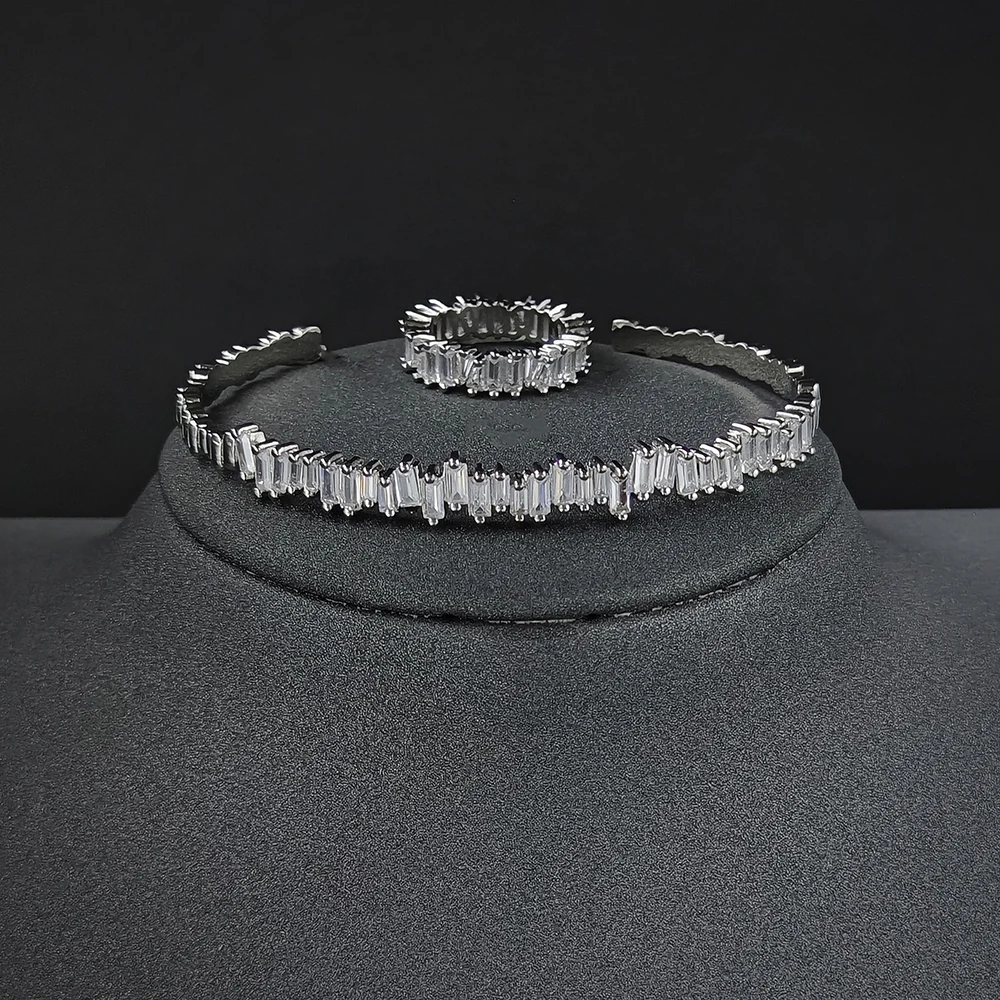 2 stücke pro set 2023 neue luxus vintage rose gold silber farbe schmuck setzt dubai afrikanisch für hochzeit frauen jubiläums geschenk j6286