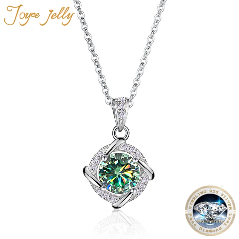 Joyce jelly 6,5mm 1ct Moissan ite Halskette für Frauen s925 Sterling Silber Schmuck Labor erstellt Diamant Anhänger Schlüsselbein Kette Geschenk Image