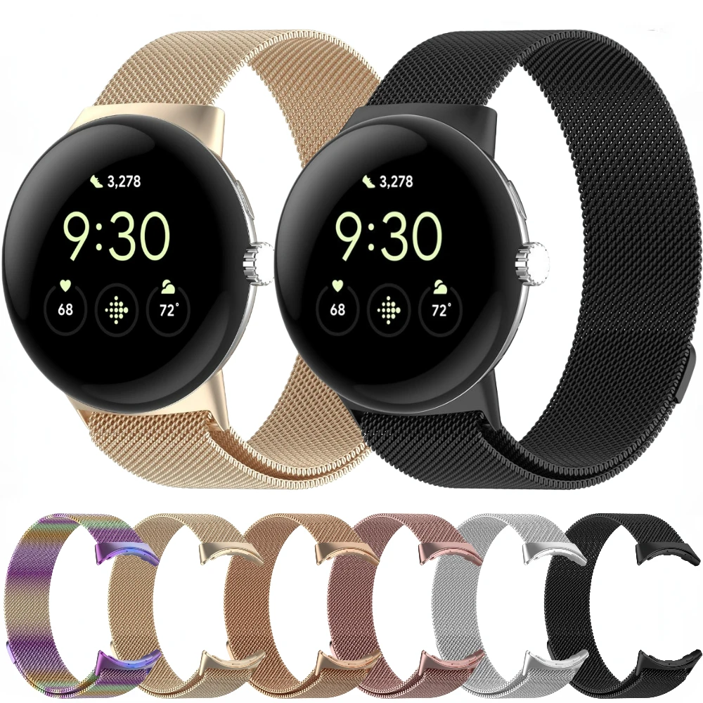 Metallbänder Pixel Uhrenarmband Magnetarmband für Google Pixel Watch Smartwatch Armband Edelstahl Uhrenarmbänder Zubehör Image