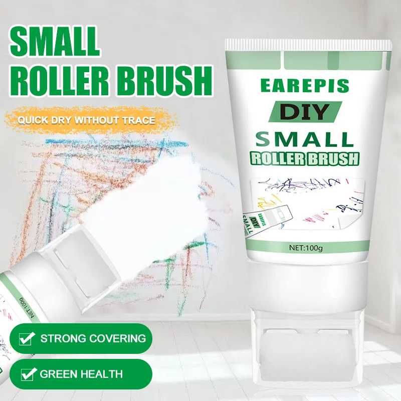 Kleine Rollbürste Wand Latex Trocknen Wand Reparatur Paste Roller Schnell Trocknend Wand Reparatur Creme Wand Tragbare Weiße Latex Farbe
