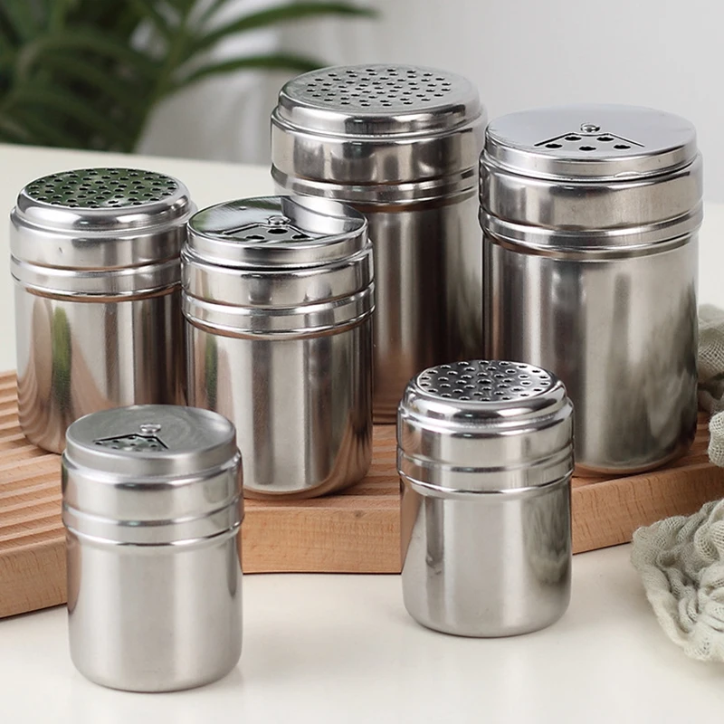 Mehrzweck-Edelstahl-Gewürz glas Zahnstocher halter Salz Zucker flasche rotierende Abdeckung Gewürz Pfeffer Shaker Küchengerät Image
