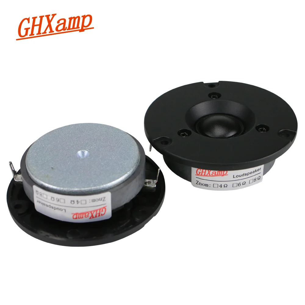 GHXAMP 3 Zoll 6OHM 40W Hochtöner Lautsprechereinheit Dome HIFI Seidenfolie Heimkino Ultrahohe Höhen Töne Lautsprecher 87DB 18KHz 2PC Image