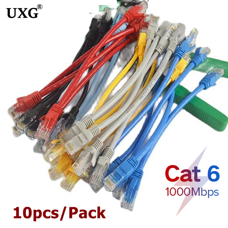 10 Stücke Kurze CAT6 RJ45 CAT 6 CAT6e RJ 45 Ethernet Netzwerk Router Modem Kabel Stecker auf Stecker RJ45 Patch LAN kabel Kabel 15 cm 30 cm 0,5 Image