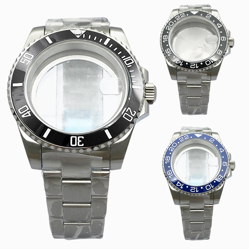 40mm Uhrengehäuse mit Lünette Edelstahl Saphirglas für nh34 nh35 nh36 eta2824 pt5000 st2130 Uhrwerk Zubehörteil Image