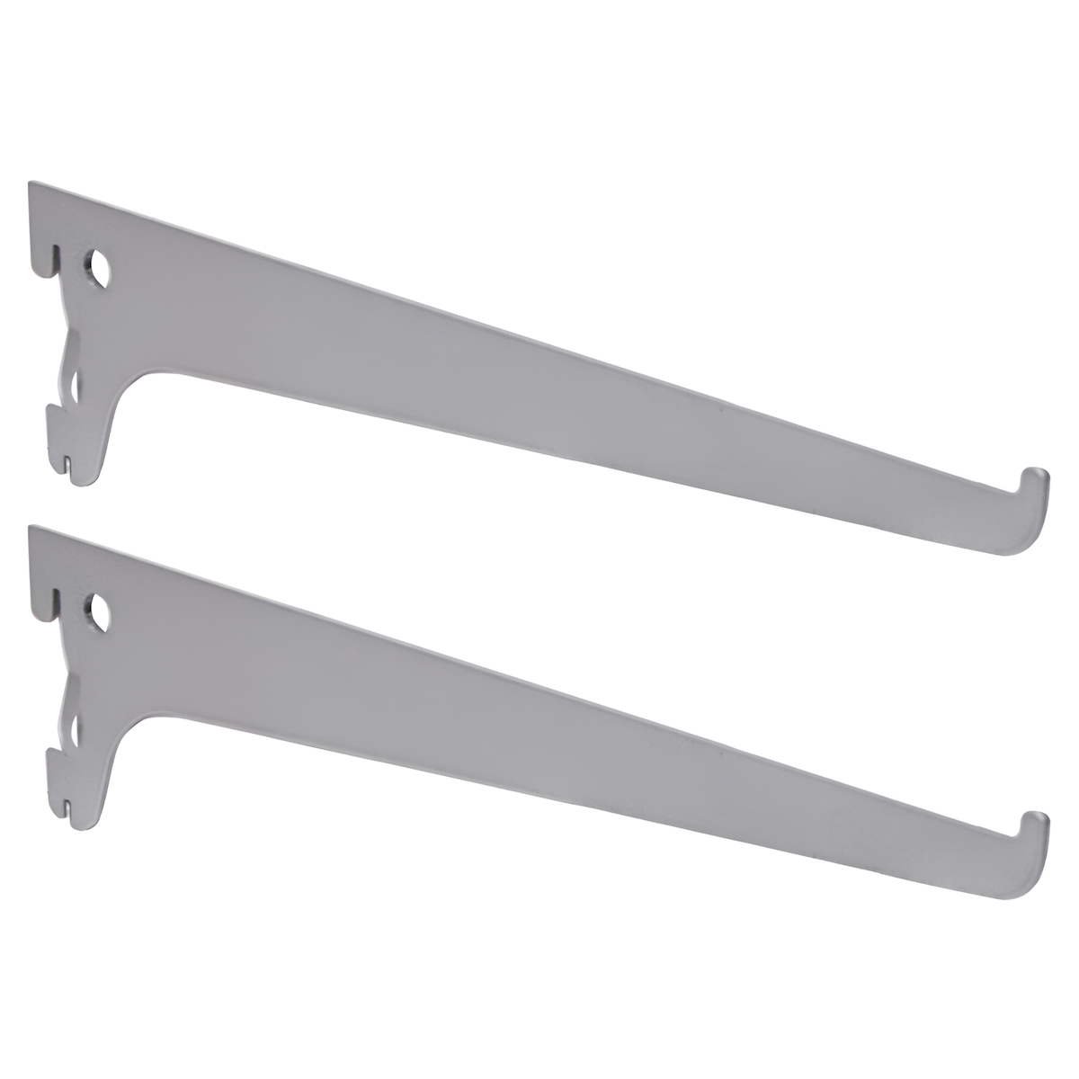 PRIOstahl Regalträger Regalwinkel 2 Stück (Silber,1-Reihig | 200mm) Regalsystem für Wandschienen Image