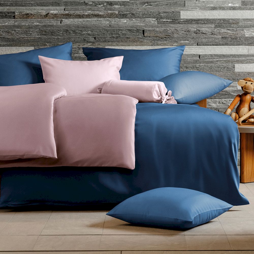 Hefel Luxus »Classic Uni« Tencel Bettwäsche rosa / Bettbezug (Bettwäsche) / 155x200 cm Image