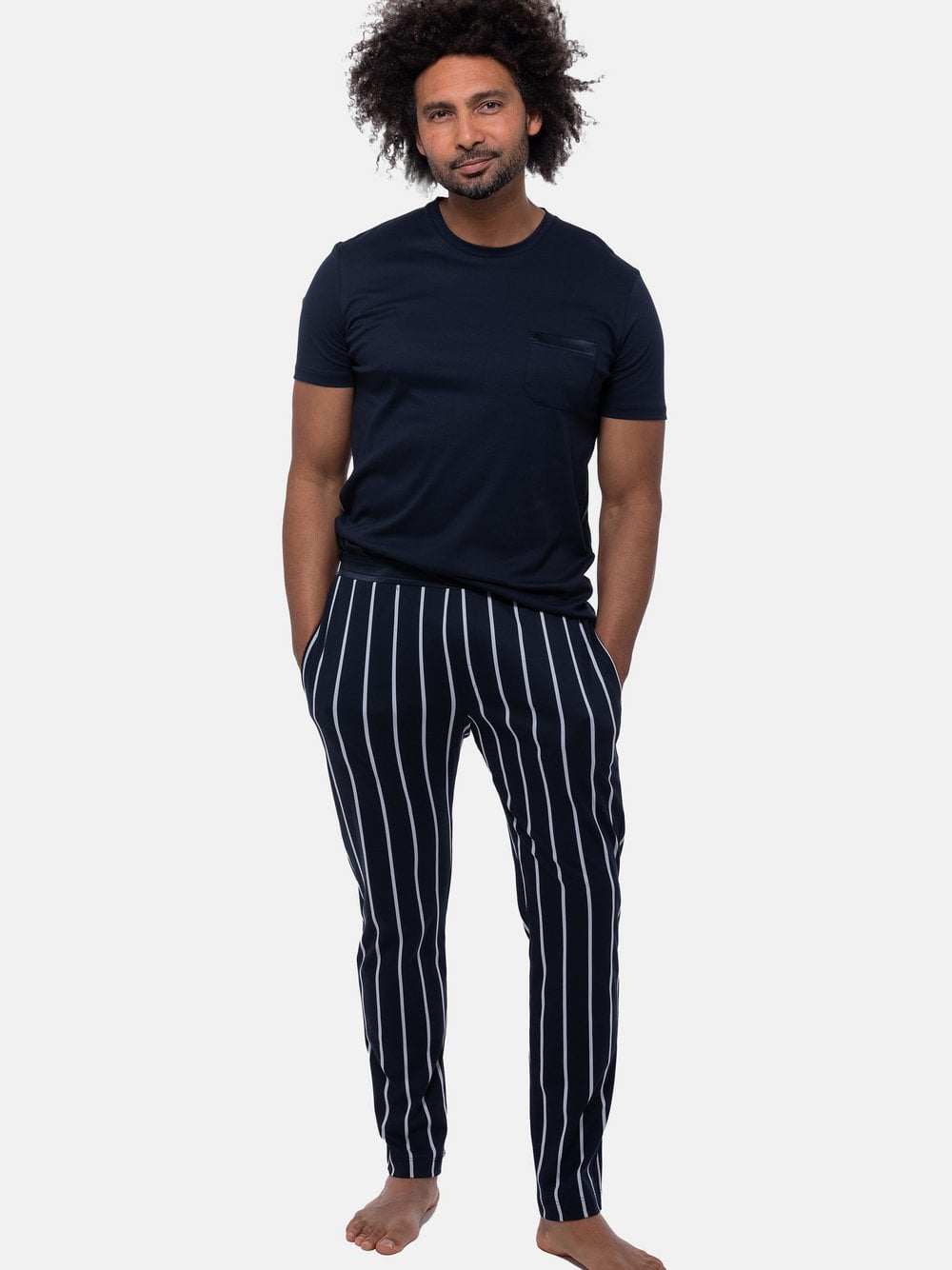 Mey Schlafanzug Herren blau, S Image