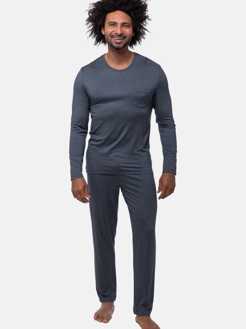 Mey Schlafanzug Herren grau, M Image