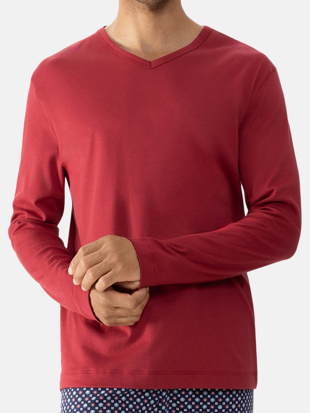 Mey Schlafanzug Oberteil Herren rot, XL Image