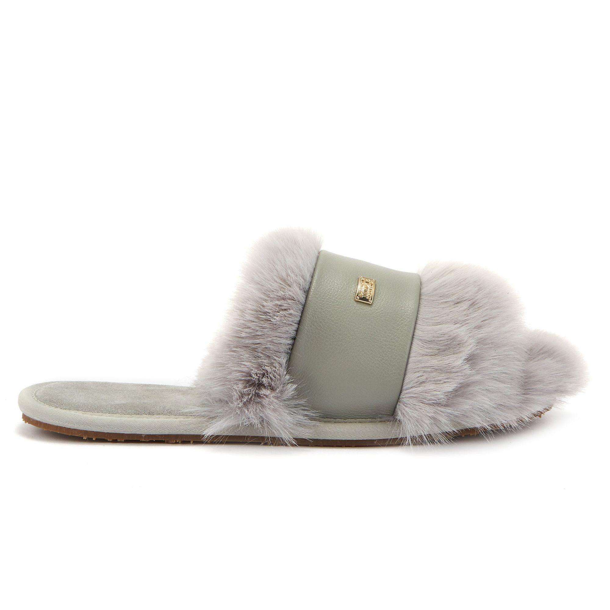 Muchas Luxe Eisgraue Hausschuhe EU 38