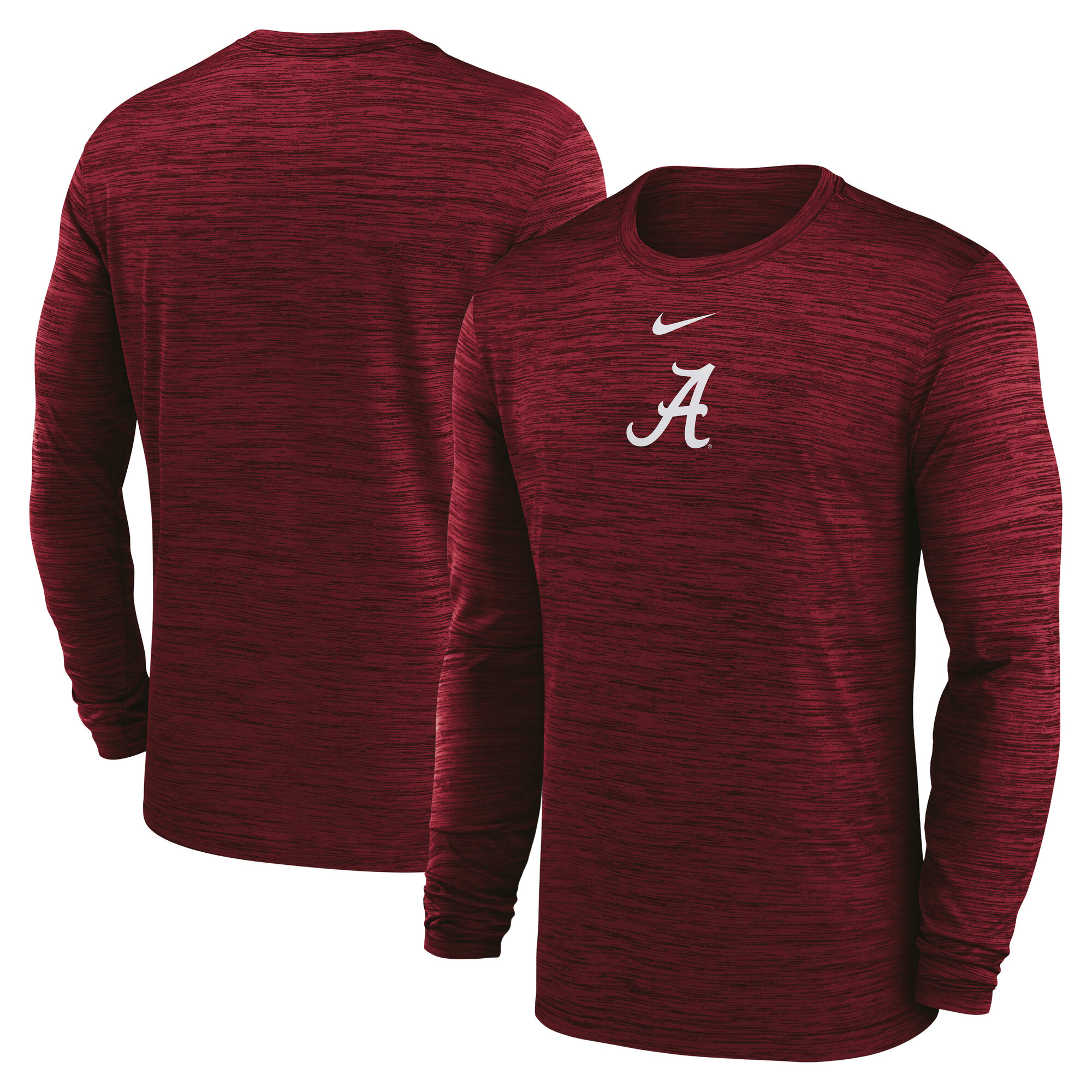 Nike Crimson Alabama Crimson Tide 2025 Sideline Velocity Dri-FIT Langarm-T-Shirt für Herren Image