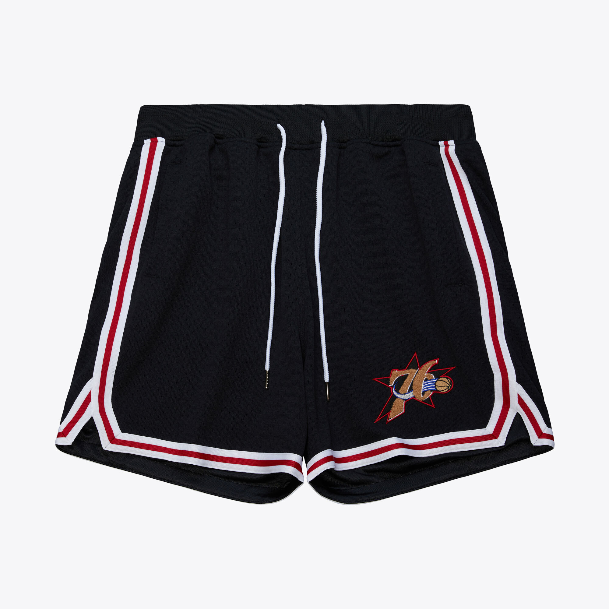 Philadelphia 76ers Mitchell & Ness – Logo-Over-Game-Day-Shorts Image