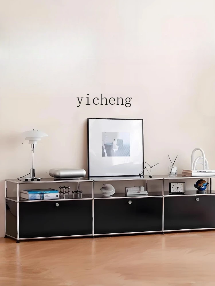 LSL TV-Schrank im Vintage-Stil, Wohnzimmer-Aufbewahrung, schmaler Wandschrank Image
