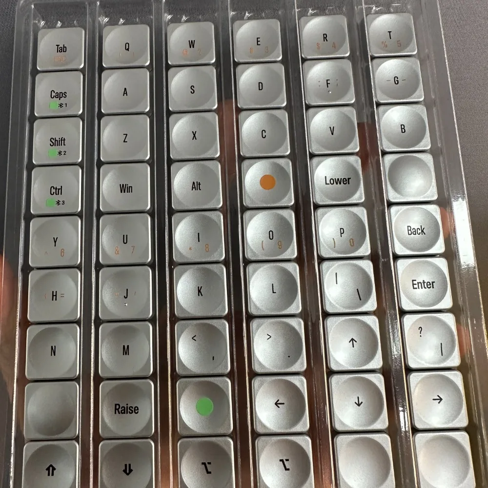 LAK LCK Low Profile Keycap Set Custom PC Choc V2 54key 1353 Cross Axis Thin Cornix Mechanical Keyboard Keycaps für MX Switch Image