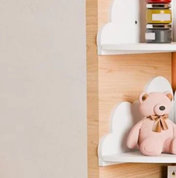 Eckregal, 3-teilig, Wolkenwand-Bücherregal, modernes Dekor, Eckregal, Präsentationsregal für Heimdekoration, Bücher, Spielzeug, Schlafzimmer, Babyzimmer