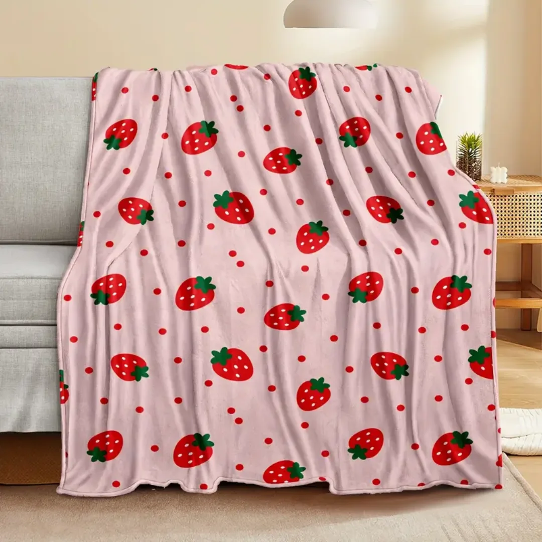 1 Stück rosa Decke Liebe Herz 3D-Druck Flanelldecke für Zuhause Wohnzimmer Badezimmer Dekoration Geburtstagsgeschenk für Mädchen Tochter Image