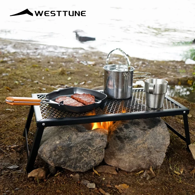 WESTTUNE Camping Mesh Klapptisch Multifunktionale BBQ Grill Tisch Leichte Picknick Kochen Esszimmer Rack Outdoor Liefert