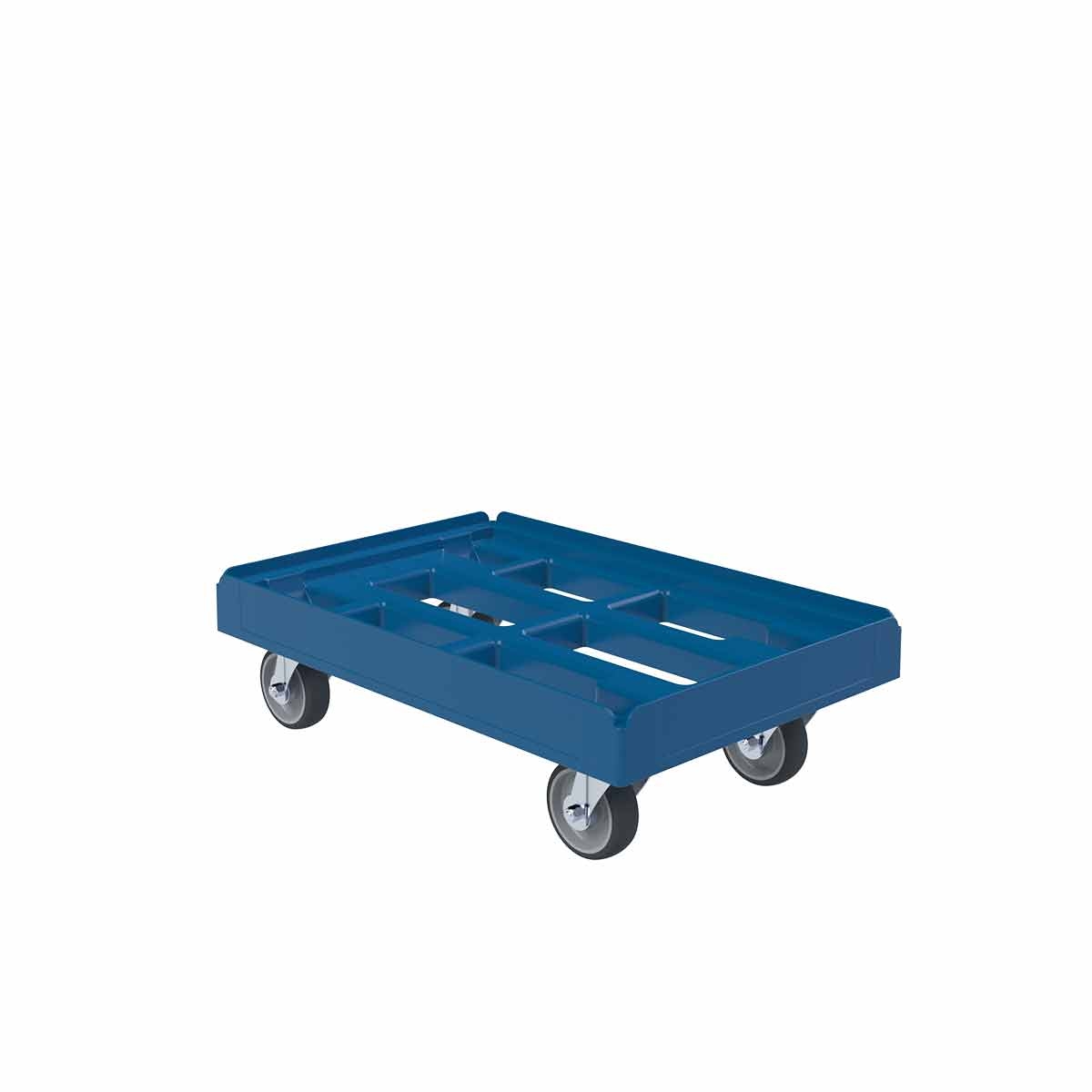 Oswald Transportgeräte Transportroller Classic, Rahmen offen, HDPE Kunststoff, 410 x 610 x 190 mm, 300 kg, Enzianblau Image