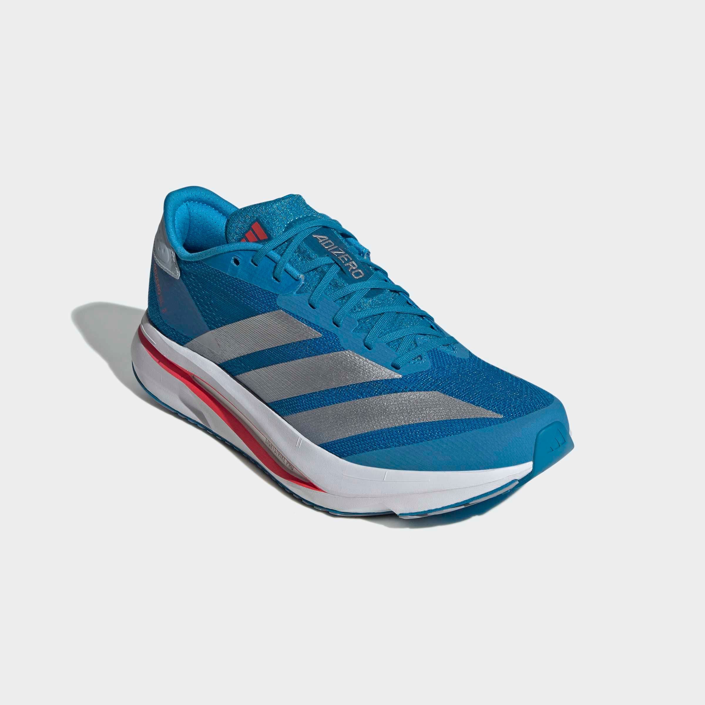 Laufschuh ADIDAS PERFORMANCE "ADIZERO SL 2", Damen, Gr. 43, solar blau, silber metallic, schwarz solar blau, Textil, Schuhe Laufschuh