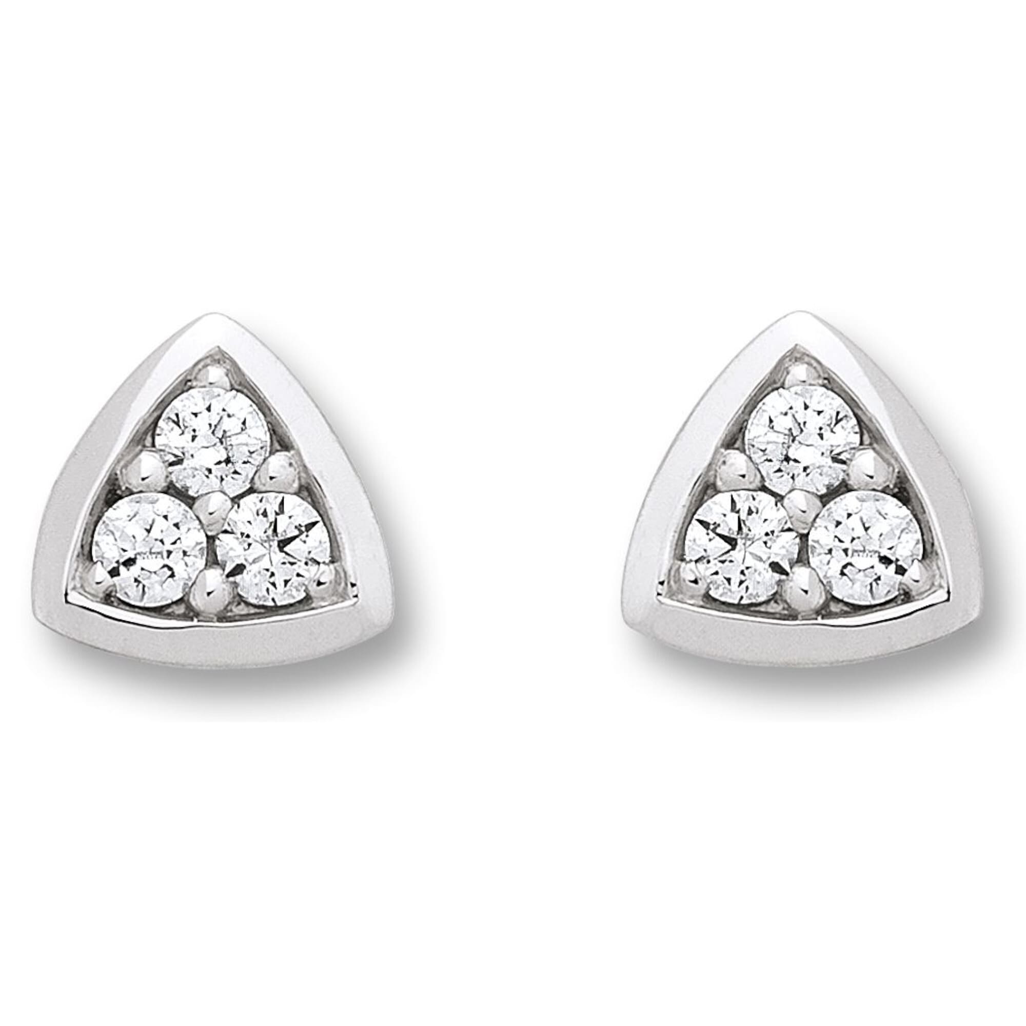 Paar Ohrhänger ONE ELEMENT "Zirkonia Ohrringe Ohrstecker aus 333 Weißgold", silber, Ohrringe, Damen, Damen,mit Zirkonia, Gold Weißgold 333, Gold, Weißgold 333, Kleines Statement – persönlich, stilvoll, alltagstauglich