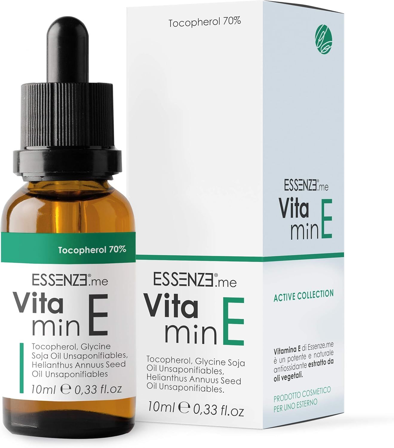 Essenze.me Vitamin E Olio di Vitamina Tocoferolo 70% Booster Antiossid
