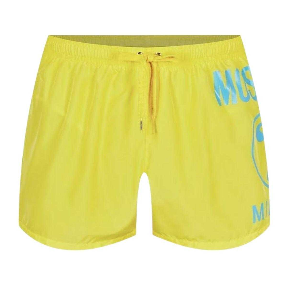 Moschino - "Milano" Badeshorts für Herren, Logo (Gelb) Image