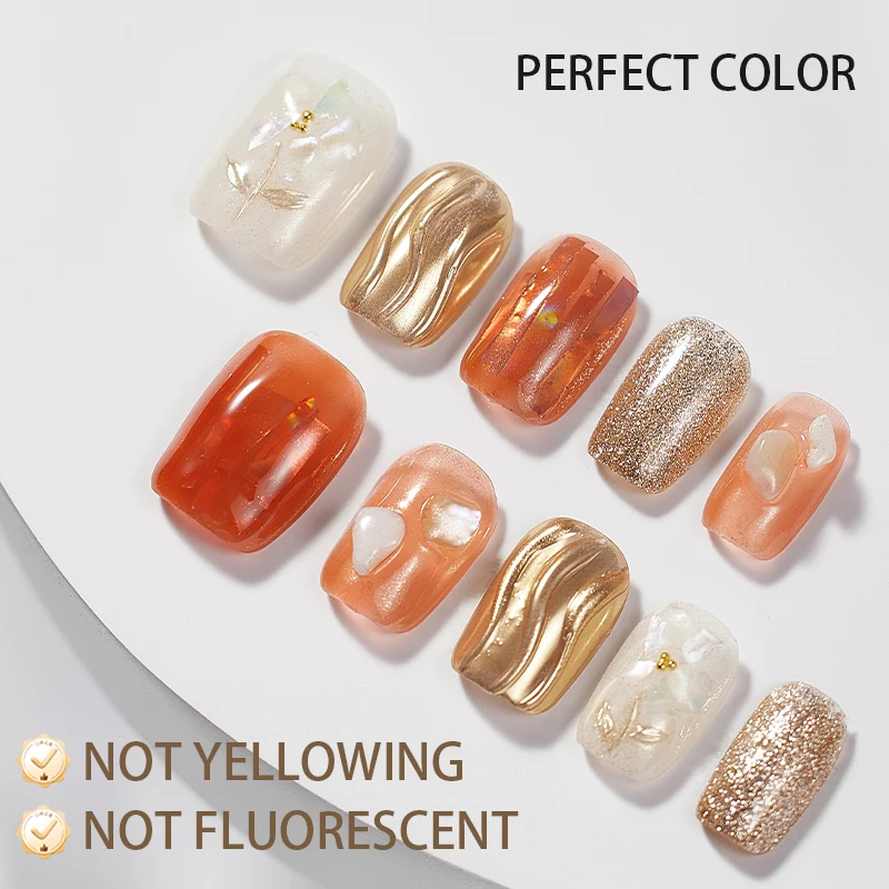 PERFECT COLOR Gel-Decklack für Chrom-Nagelpulver, 12 ml, transparent, kein Abwischen, Hochglanz-Decklack, einfache Anwendung Image