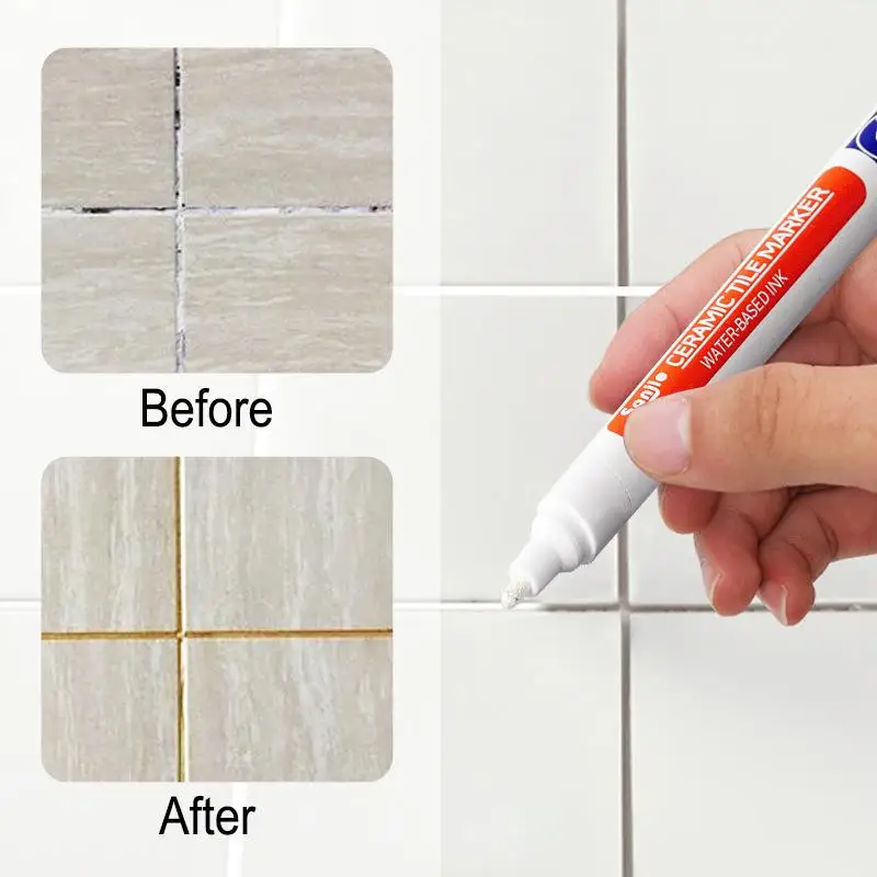 24 Farben optional weiß wasserdicht Fliesen Marker Mörtel Stift Wandnaht Stift für Fliesen Boden Badezimmer Wand Dekontamination Naht Reparatur
