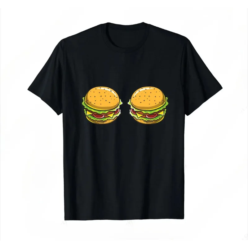 Lustiges Pommes Frites Burger Design für Männer und Frauen Kartoffel-Enthusiasten-T-Shirt Sommermode Harajuku Damen-T-Shirt Image