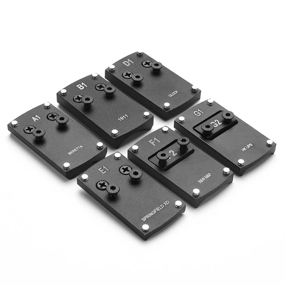 Optics Anblick Halterung Platte Für Beretta 1911 S & W M & P HK UPS TS9 Glock fit Burris Rasiermesser mini Micro Red Dot Umfang Aluminium Image