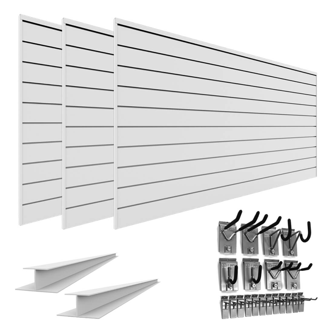 Proslat PVC Standard Slatwall Bundle - White