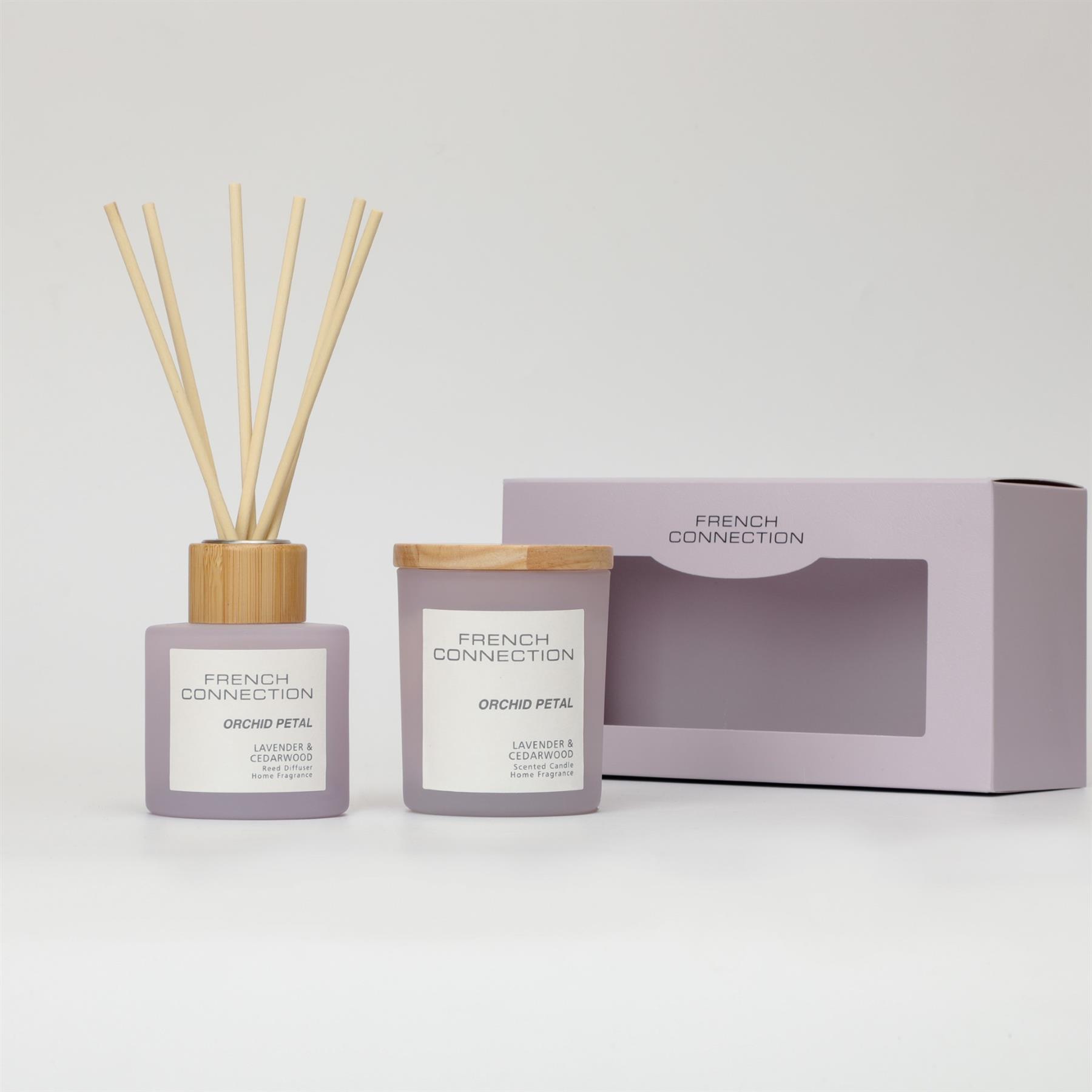 French Connection Pastel Collection Orchid Petal Diffuser 100ml + Candle 130g - One Size | French Connection Sale | Discount Designer Brands