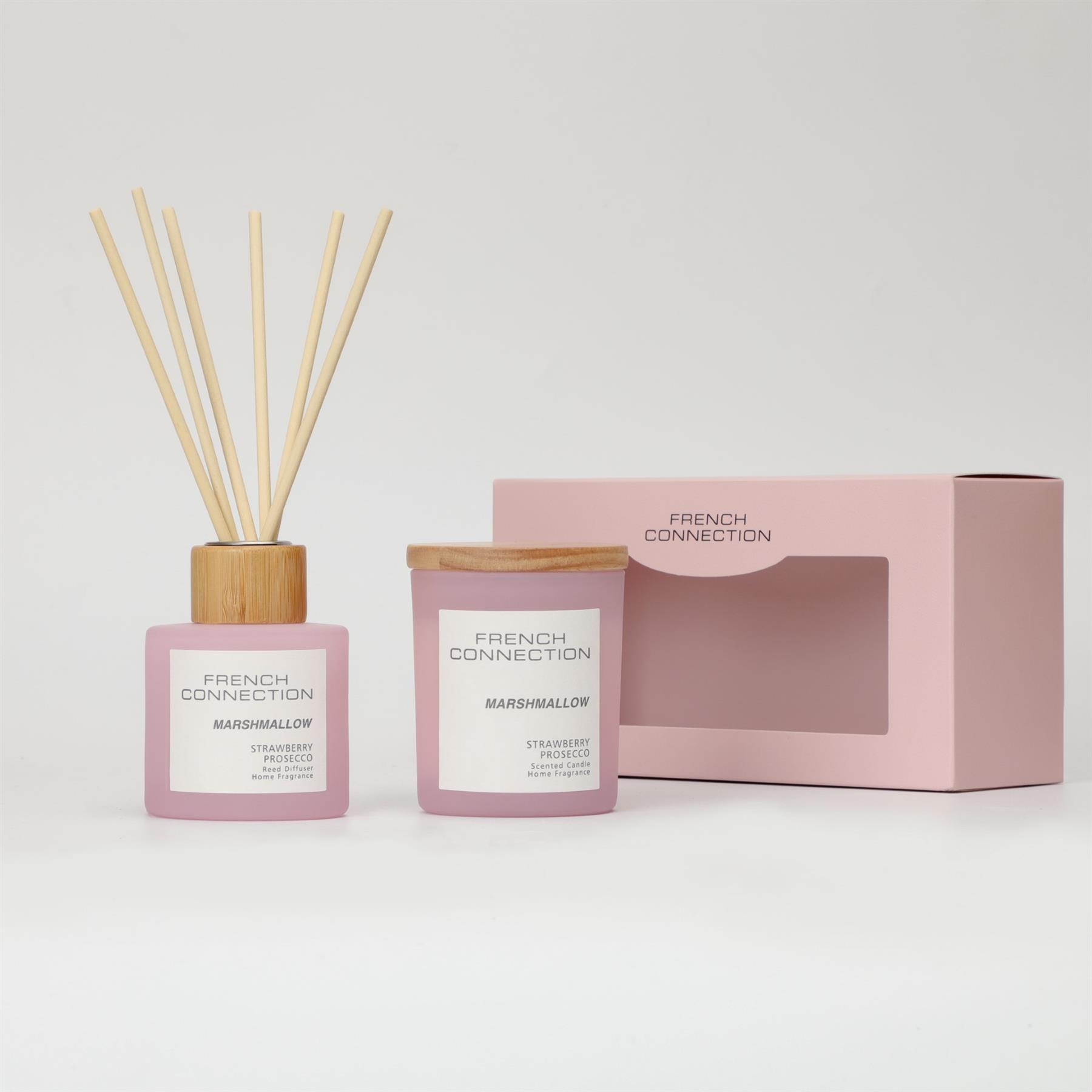 French Connection Pastel Collection Marshmallow Diffuser 100ml + Candle 130g - One Size | French Connection Sale | Discount Designer Brands