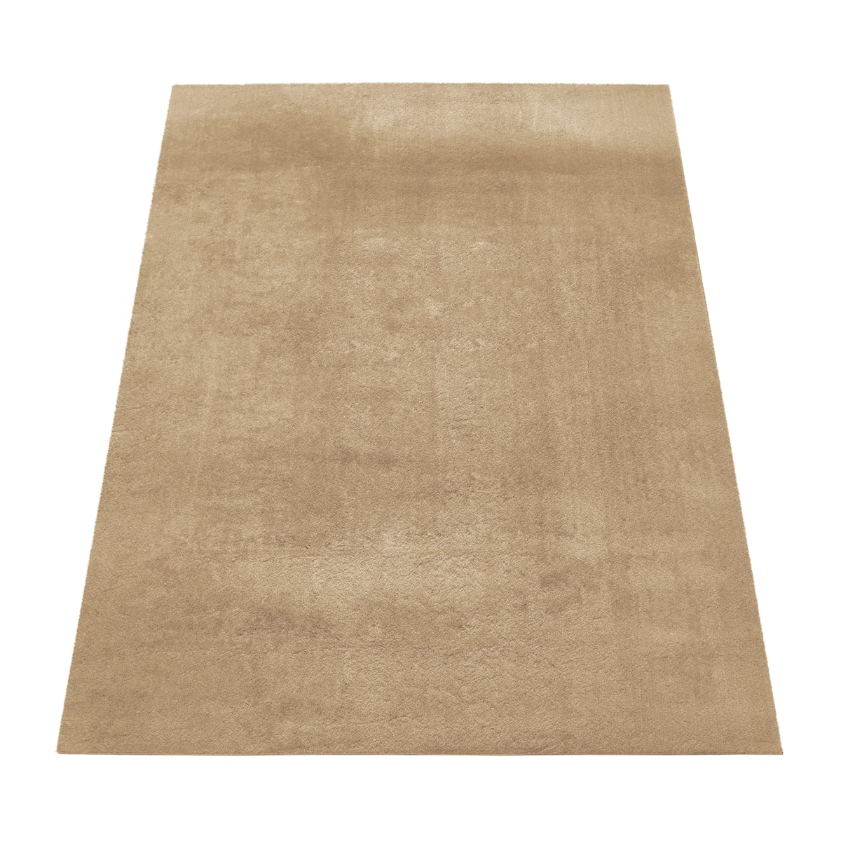 KADIMA DESIGN Teppich Kurzflor waschbar Unifarben Wohnzimmer schmutzabweisend Natur Läufer 80x150 | 100% Polyester | Florhöhe: 10 mm | pflegeleicht Image
