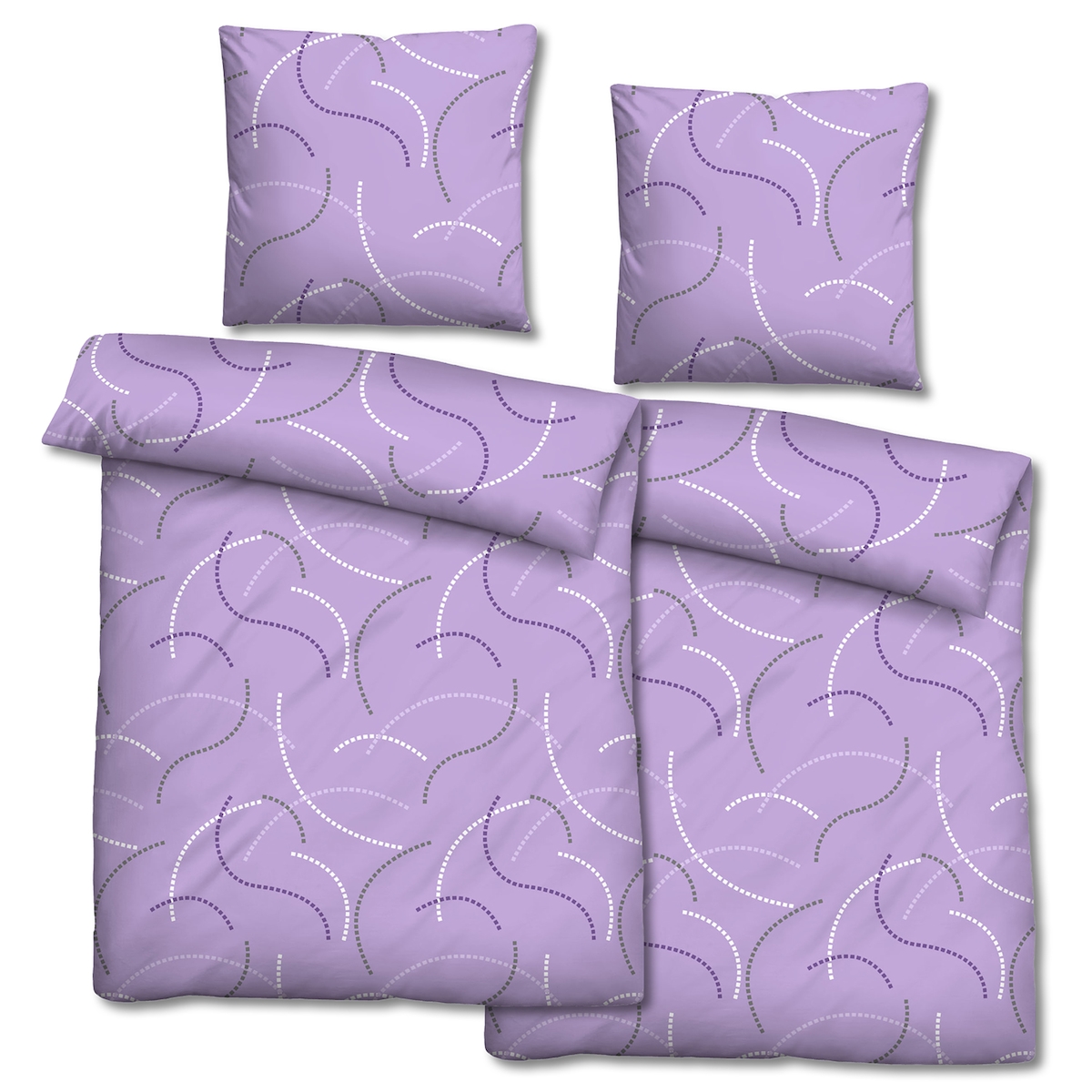 Doppelpack Castell Mikrofaser Bettwäsche 135 x 200 + 80 x 80 cm Image