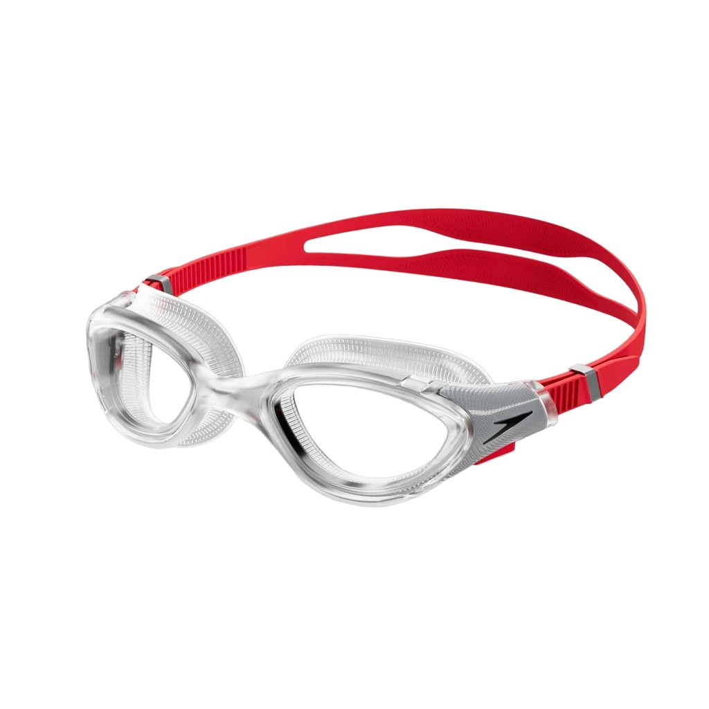 Speedo - "2.0" Passt sich dem Gesicht an Schwimmbrille für Herren/Damen Unisex (Transparent/Rot) Image