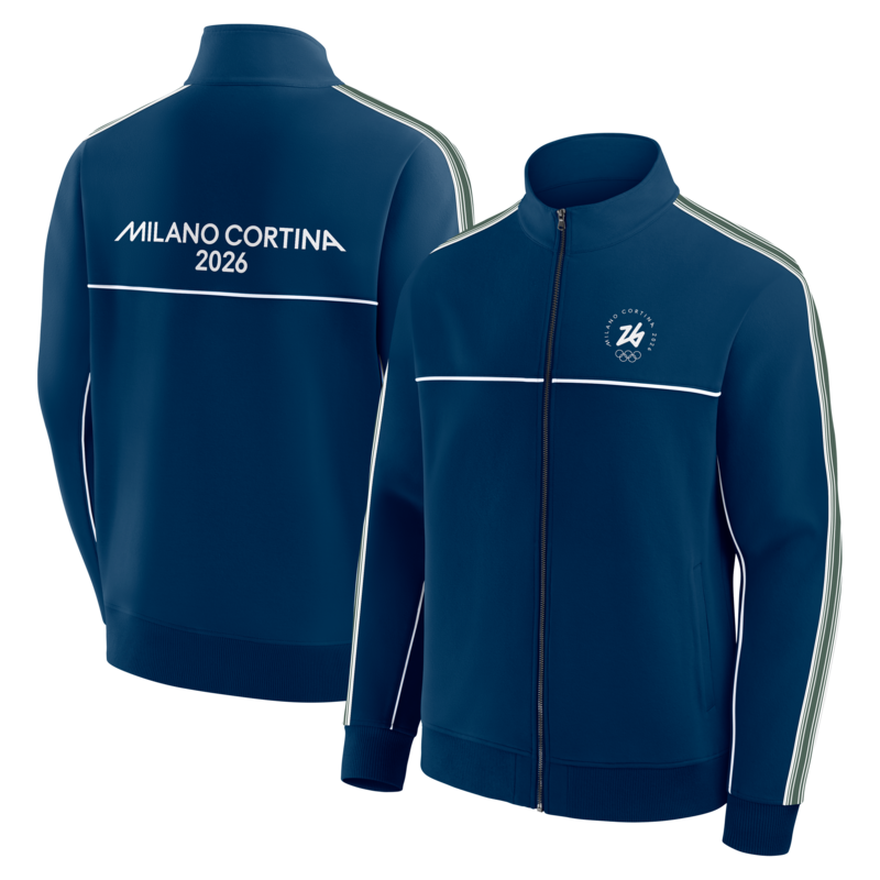 Fanatics Herren-Trainingsjacke „Milano Cortina 2026 Winter Olympics Circular Signature Tri-Blend“ mit durchgehendem Reißverschluss in Marineblau Image