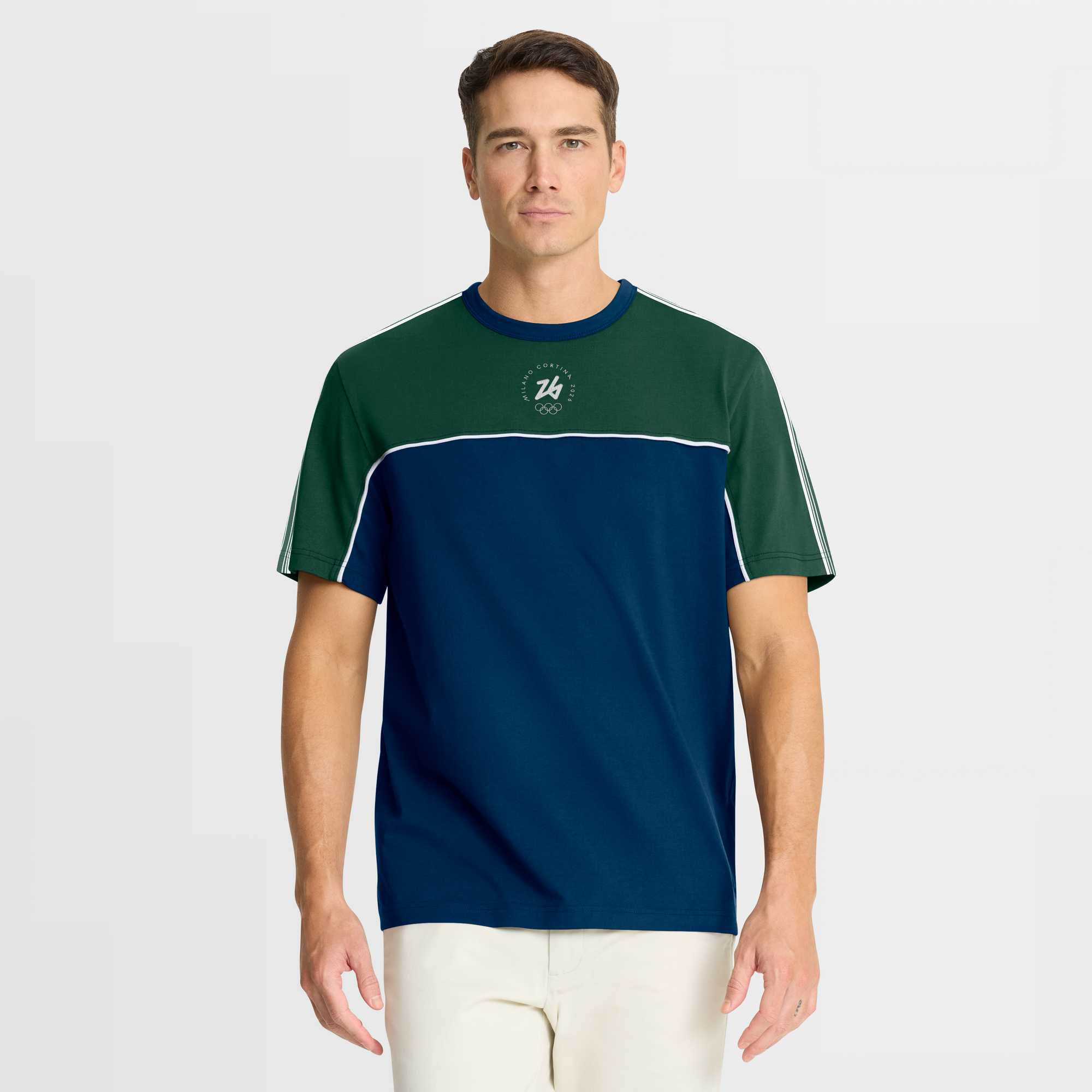 Fanatics Herren-T-Shirt im Retro-Stil, blau/grün, Milano Cortina 2026, Olympische Winterspiele Image