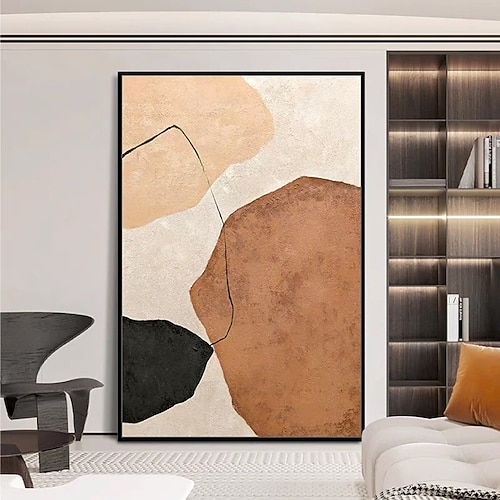 Mintura handgemalte abstrakte Ölgemälde auf Leinwand, moderne Wandkunst, fertig zum Aufhängen mit Keilrahmen, zur Dekoration Ihres Zuhauses. Image