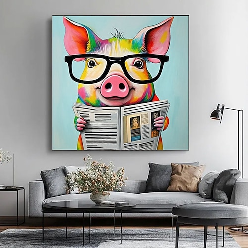 Ölgemälde Handgemalte Quadrat Abstrakt Klassisch Modern Ohne Innenrahmen (ohne Rahmen) Image