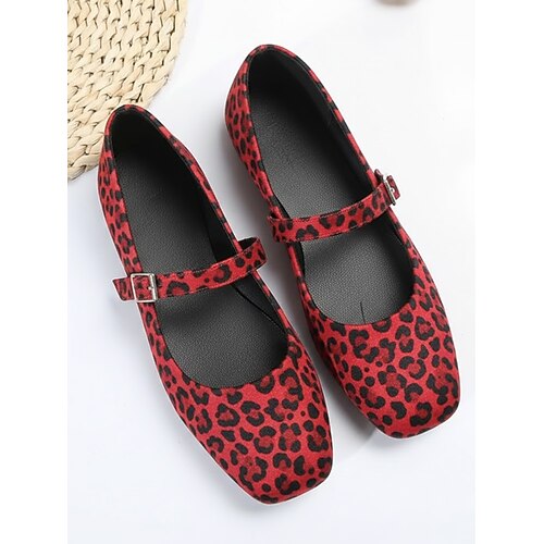 Damen Mardi Gras Senfgelbe Mary Jane Ballerinas mit quadrater Zehenform – Retro-Stil bequeme Passform perfekt für Karneval Festivals und den täglichen Gebrauch Image